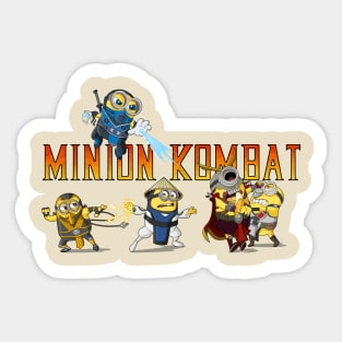 Minion Kombat Sticker